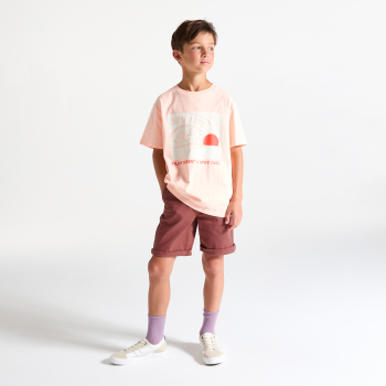 شورت قماش بلون الشوكولاتة للأولاد